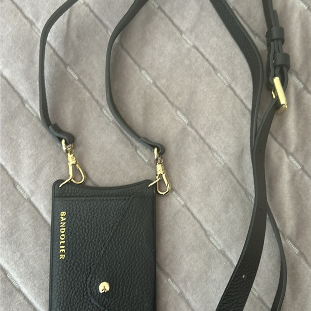 Bandolier Black Phone Case with Gold Accents